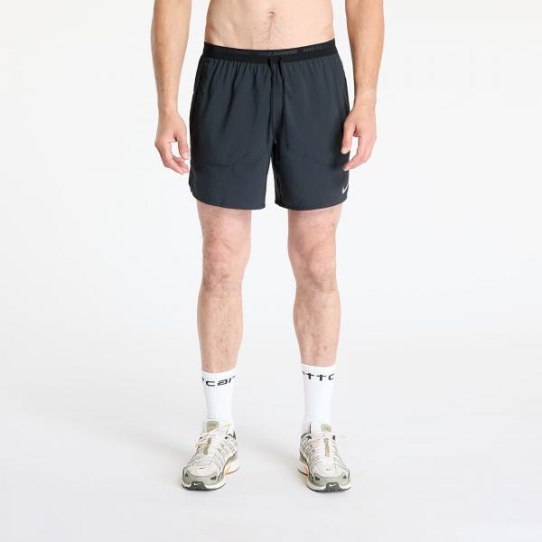 Šortky Nike Stride Men's Dri-FIT 7" Brief-Lined Running Shorts Black/ Black/ Reflective Silv XXL