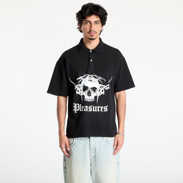 Tričko PLEASURES Tradition Polo Shirt Black S