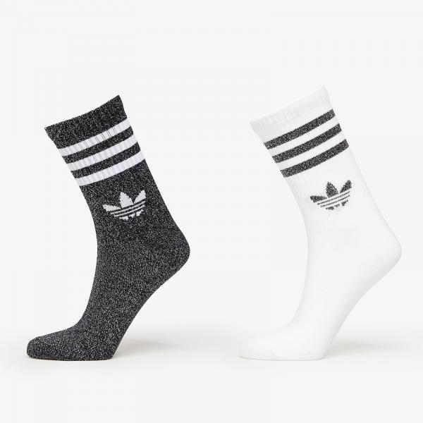 Ponožky adidas 3-Stripes Glitter Crew Socks 2-Pack Black/ Lucid Red/ Lucid Blue S
