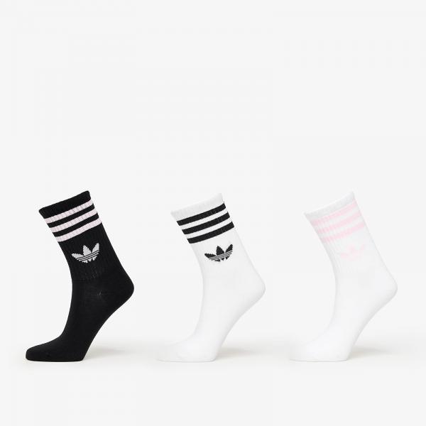 Ponožky adidas 3-Stripes Crew Socks 3-Pack White/ Night Indigo/ White M