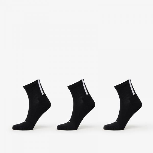 Ponožky adidas Quarter 3 Back Stripes Socks 3-Pack Black/ White S