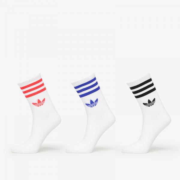 Ponožky adidas 3-Stripes Crew Socks 3-Pack White/ Black/ Clear Pink S
