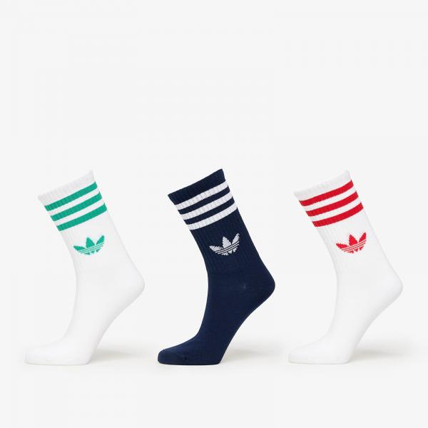 Ponožky adidas 3-Stripes Crew Socks 3-Pack White/ Black/ Black L