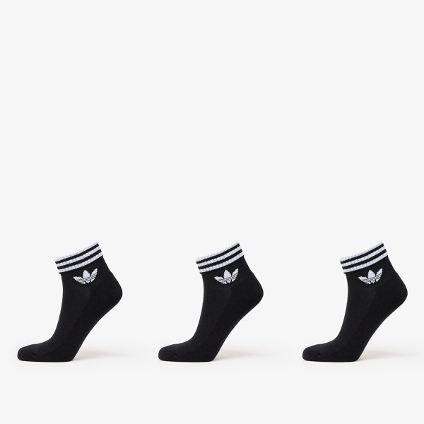 Ponožky adidas 3-Stripes Ankle Socks 3-Pack Black S