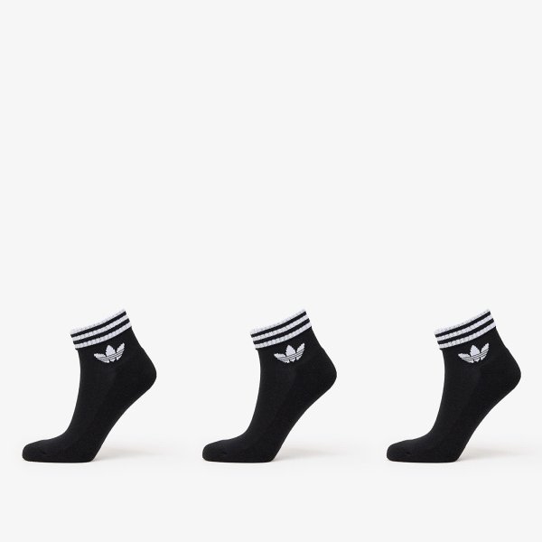 Ponožky adidas 3-Stripes Ankle Socks 3-Pack Black M