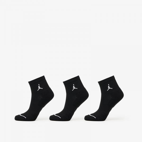 Ponožky Jordan Everyday Ankle Socks 3-Pack Black/ White L