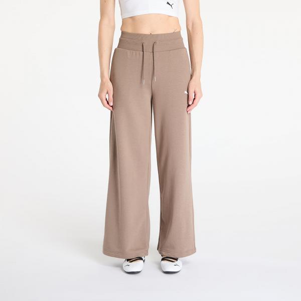 Tepláky Puma Wardrobe Essentials Relaxed Wide Leg Sweatpants Totally Taupe XL