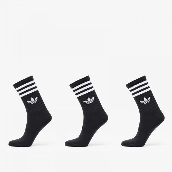 Ponožky adidas 3 Stripes Crew Sock 3-Pack Black/ Black/ Black XL