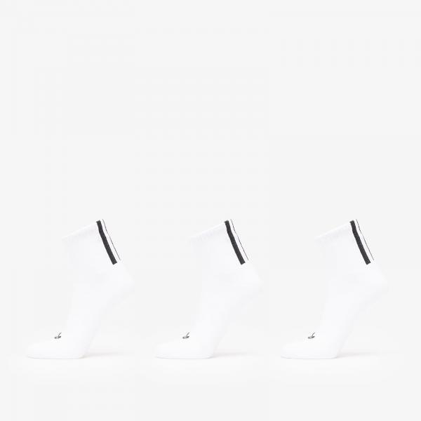 Ponožky adidas 3 Stripes 1/4 Socks 3-Pack White/ White/ White S