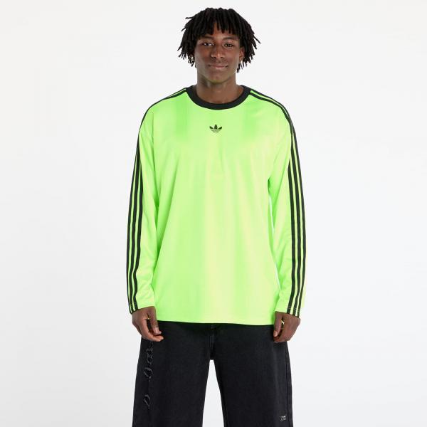 Dres adidas Jacquard Jersey Long Sleeve Tee Neon Green/ Black M