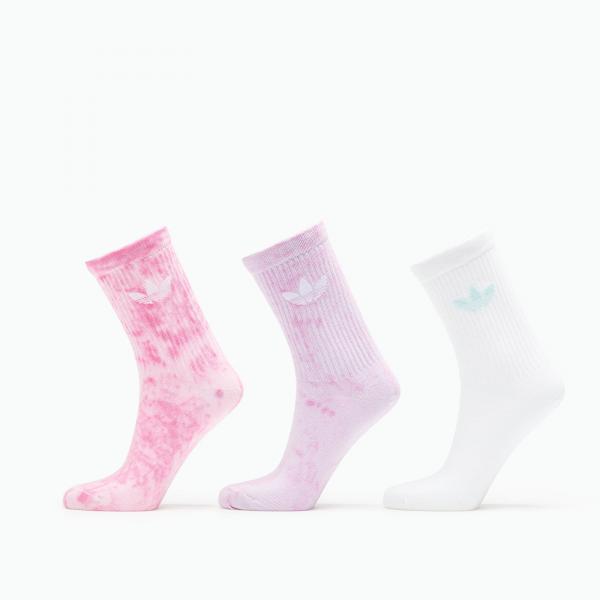 Ponožky adidas Tie Dye Crew Socks 3-Pack Bliss Pink L