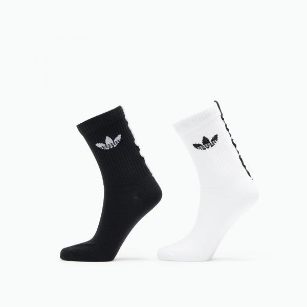 Ponožky adidas Ruffle Crew Socks 2-Pack White/ Black/ Blue L