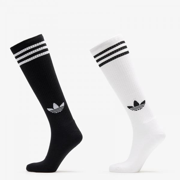 Ponožky adidas 3S Knee S 2-Pack White/ Black M