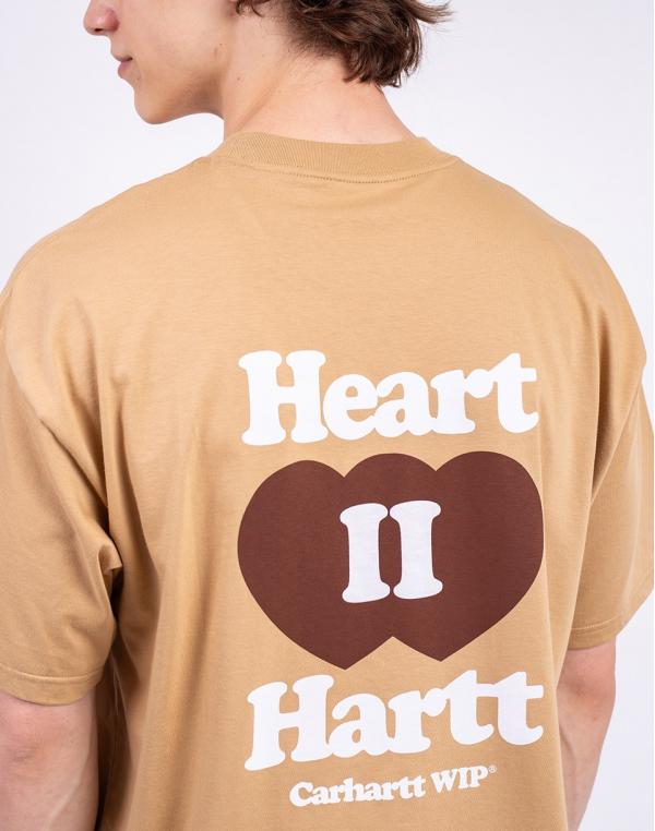 Tričko Carhartt WIP S/S Heart II Hartt T-Shirt Dusty H Brown