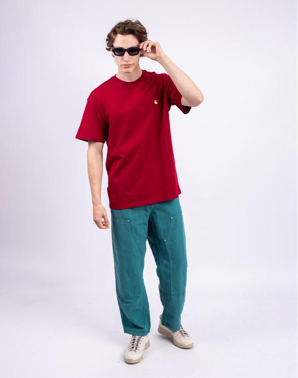 Tričko Carhartt WIP S/S Chase T-Shirt Scarlet/Gold