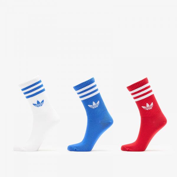 Ponožky adidas 3-Stripes Crew Socks 3-Pack Better Scarlet M