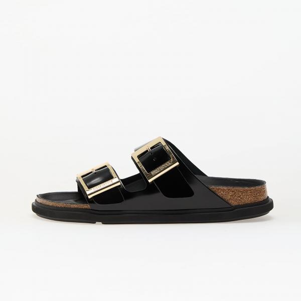 Tenisky Birkenstock Arizona Droplet Buckle Natural Leather Patent High-Shine Black EUR 36