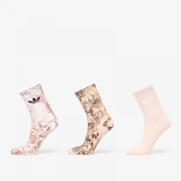 Ponožky adidas Tie Dye Crew Socks 3-Pack Trace Brown/ Dark Brown L
