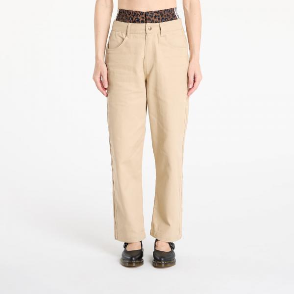 Kalhoty adidas Firebird Utility Pants Stone Khaki/ Bliss Lilac/ White 29/30