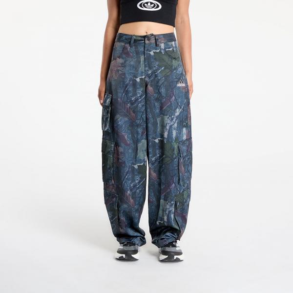 Kalhoty adidas Originals Leaf Camo Print Satin Cargo Joggers Black/ White 28