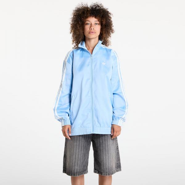 Bunda adidas Originals Satin Firebird Track Top Ruffle 3-Stripes Clear Sky M