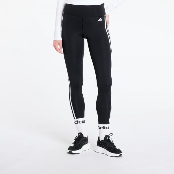Legíny adidas Train Essentials 3-Stripes High-Waisted 7/8 Leggings Black/ Cream White/ Gum 3 XS