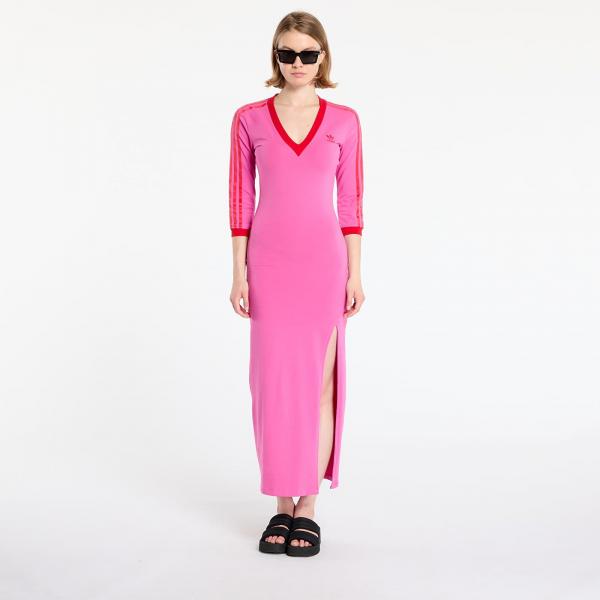 Šaty adidas Adicolor Classics 3-Stripes Maxi Dress Semi Lucid Fuchsia XS