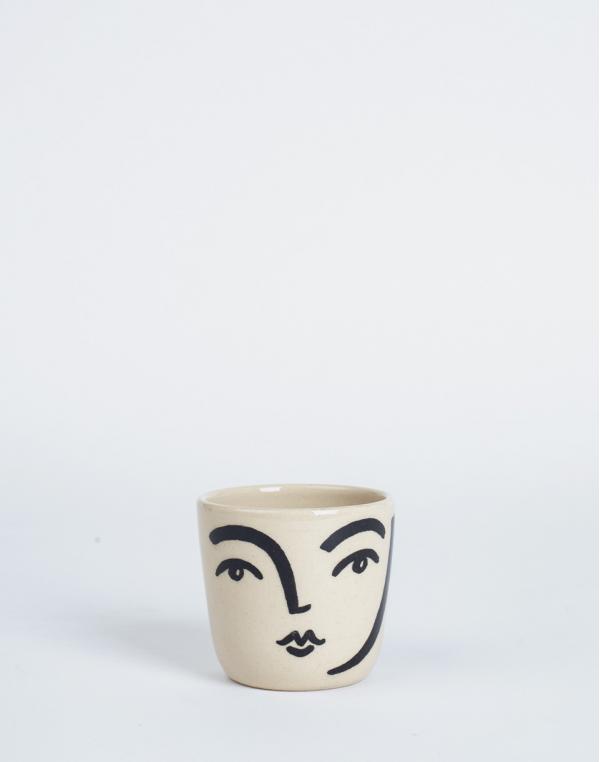 In August Company Small Cup Face Black