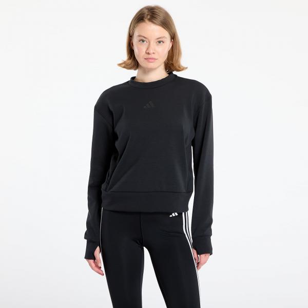 Mikina adidas Designed-for-Training Warm-Up Crewneck Sweatshirt Black/ Victory Blue/ Magic Beige S