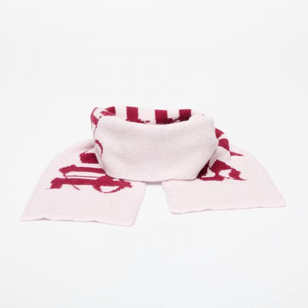 Šála Palm Angels Kids Logo Knit Scarf Rose Pink/ Brick Red Universal
