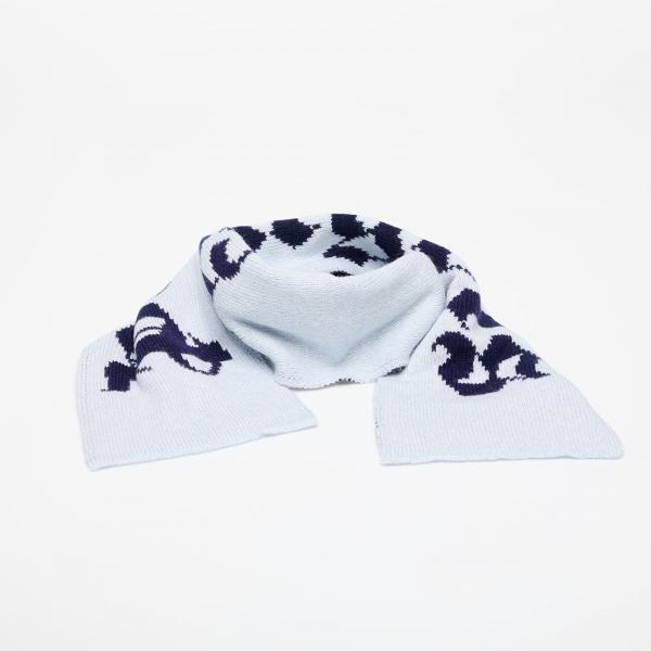 Šála Palm Angels Logo Knit Scarf Light Blue/ Navy Blue Universal