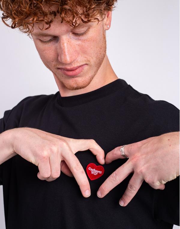 Tričko Carhartt WIP S/S Heart II Hartt T-Shirt Black
