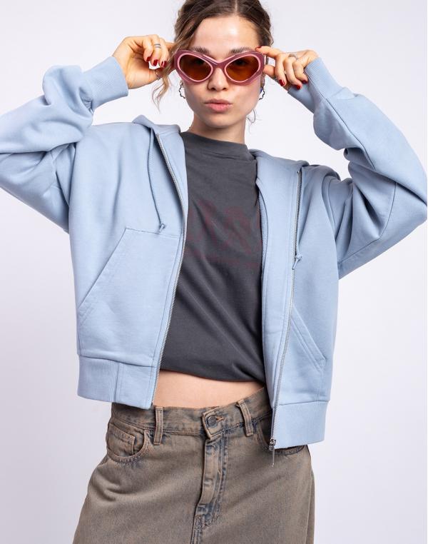 Carhartt WIP W' Hooded Heart II Hartt Jacket Blue Fog L