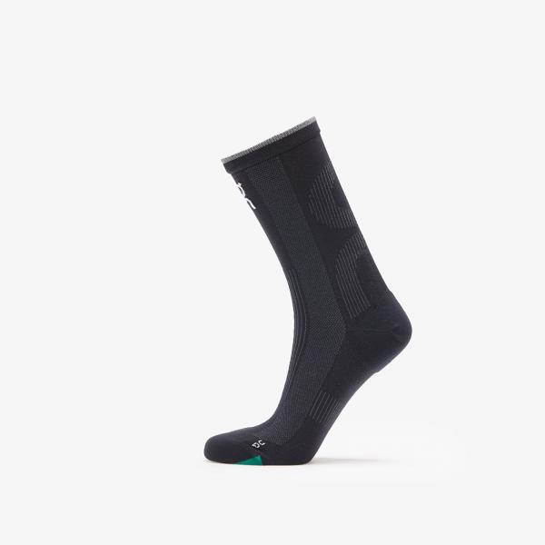 Ponožky On Elite Run Sock High Black/ Magnet XL