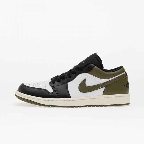 Tenisky Air Jordan 1 Low Black/ White-Medium Olive EUR 45