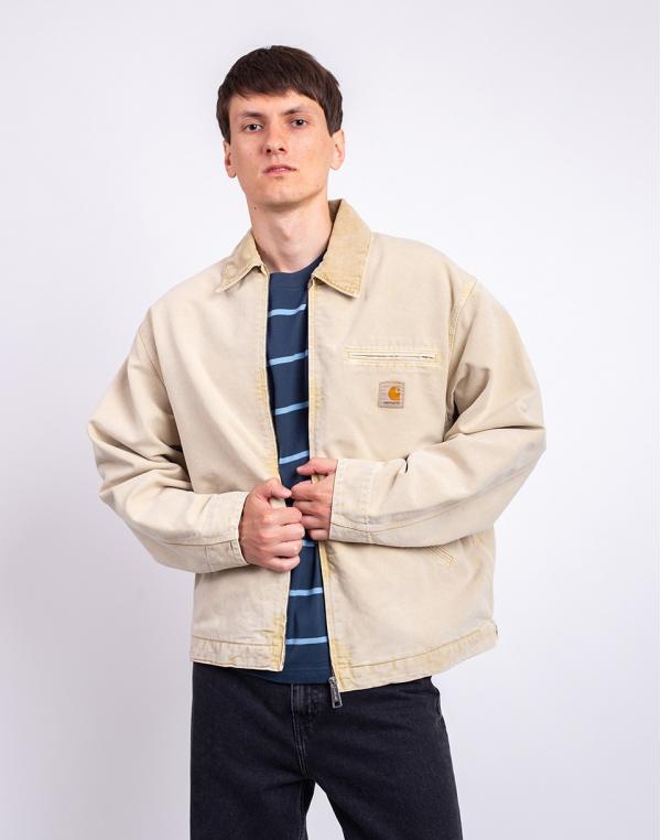 Carhartt WIP OG Detroit Jacket Dusty H Brown/ Dusty H Brown chalk wash M