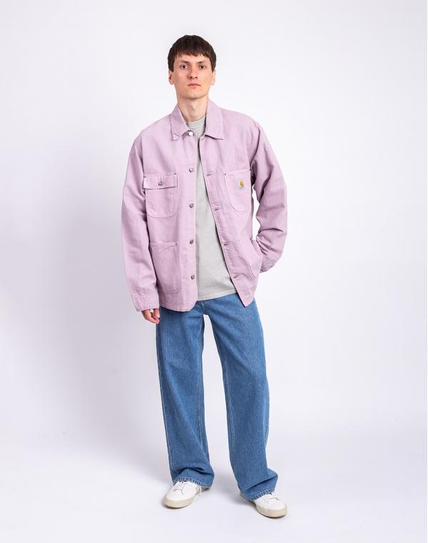 Carhartt WIP Walter Chore Coat Pink Fog garment dyed S