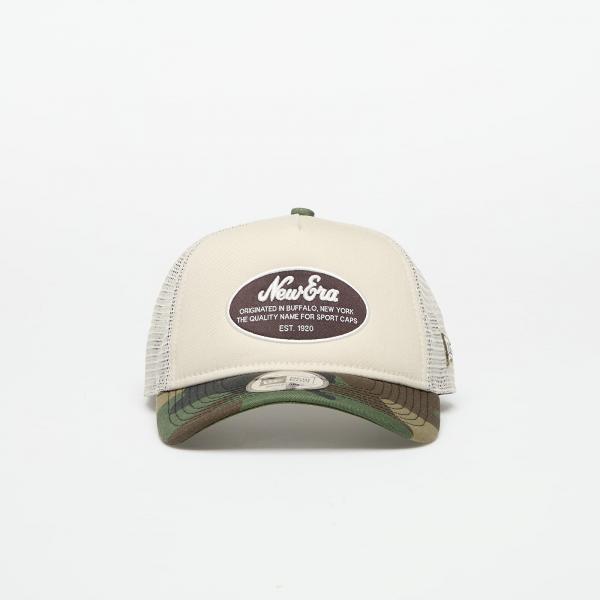 Kšiltovka New Era 9FORTY Trucker Oval Patch Cap Stone/ Wdc Universal
