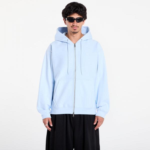 Mikina Nike Solo Swoosh Men's Full-Zip Fleece Hoodie Celestine Blue/ Celestine Blue/ White L