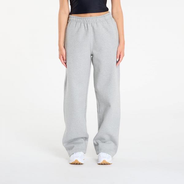 Tepláky Nike Solo Swoosh Men's Fleece Open-Hem Pants Dk Grey Heather/ Lt Smoke Grey/ White M