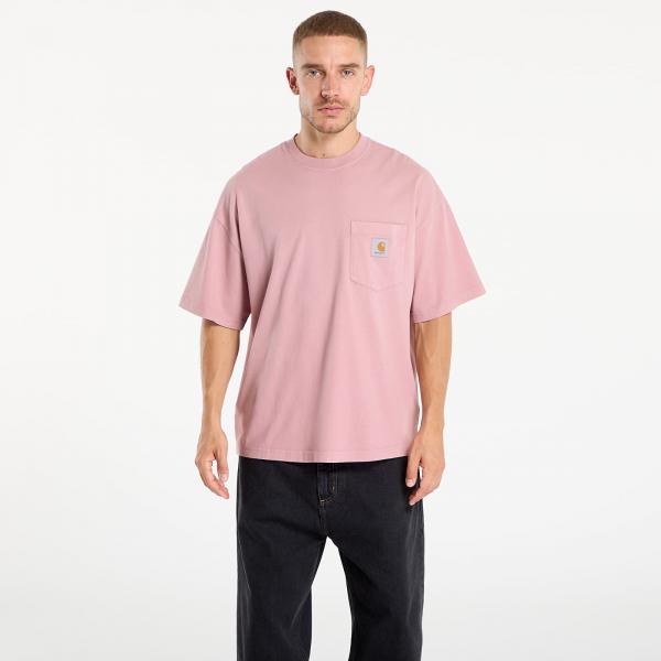 Tričko Carhartt WIP S/S Hudson Pocket T-Shirt UNISEX Daphne Chalk Wash XS