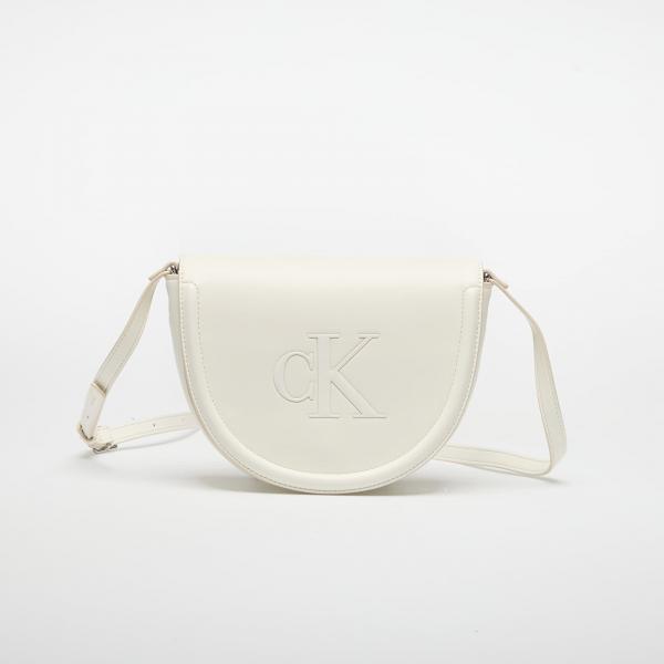 Kabelka Calvin Klein Bold Ck Saddle Crossbody Lily White Universal
