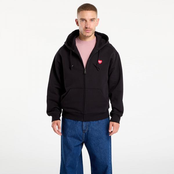 Mikina Carhartt WIP Hooded Heart II Hartt Sweat Jacket Black S