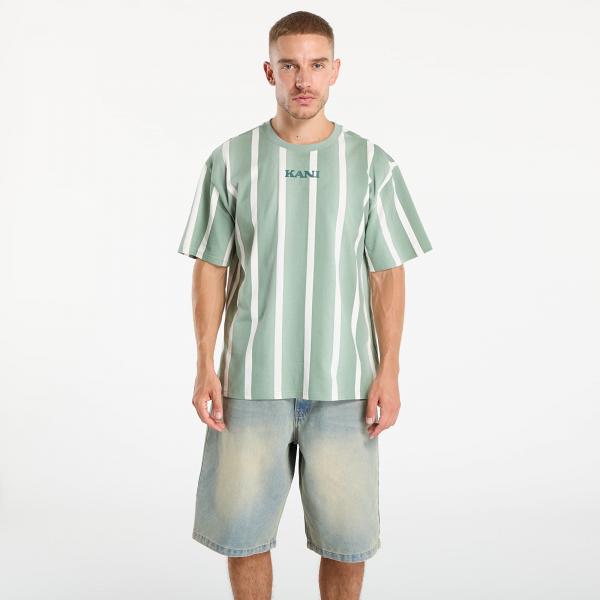 Tričko Karl Kani Retro Gradient Stripes T-Shirt Green S