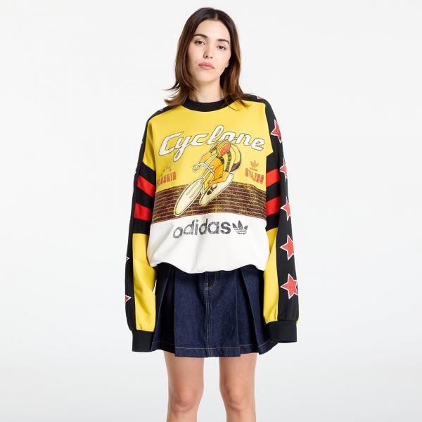 Mikina adidas Archive Cycling Sweatshirt Eqt Yellow/ Cloud White/ Black M