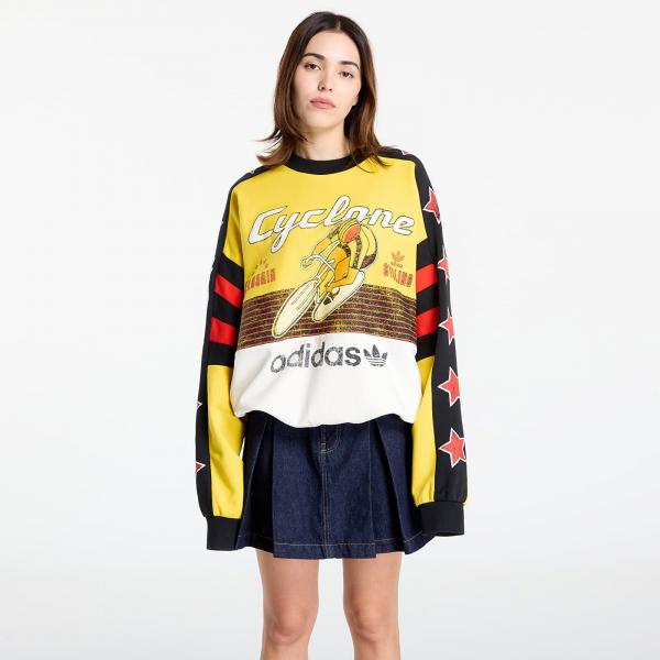 adidas Archive Cycling Sweatshirt Eqt Yellow/ Cloud White/ Black S