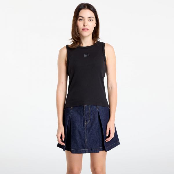 Tílko Calvin Klein Jeans A - Woven Label 2X2 Tank Top Black XS