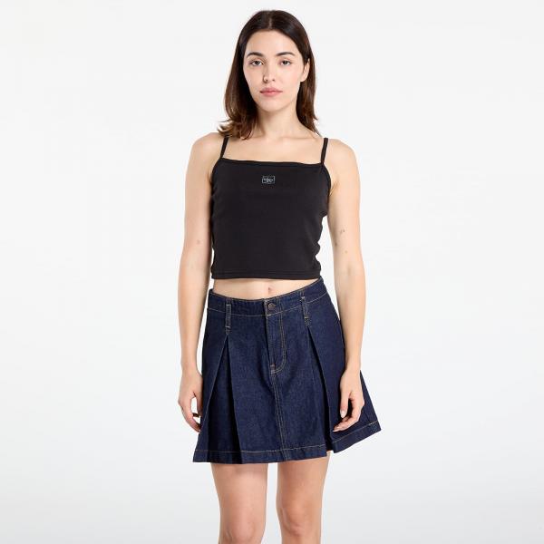 Tílko Calvin Klein Jeans Woven Label Rib Crop Black XL