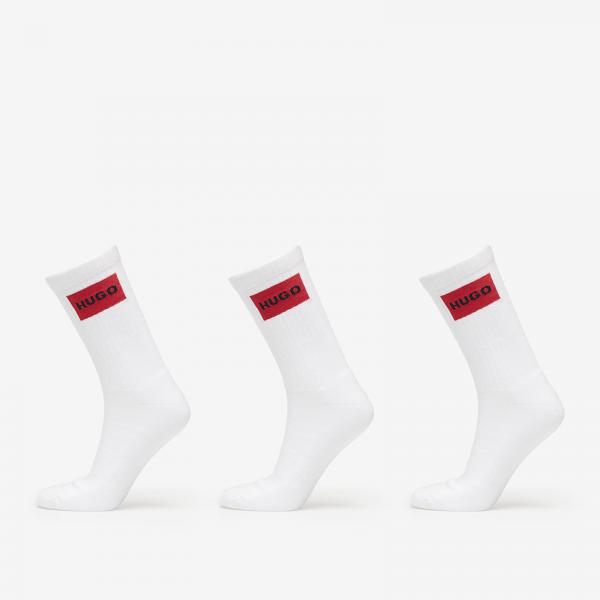 Ponožky Hugo Boss Men-H-3-Pack Qs Rib Label Cc White 39-42
