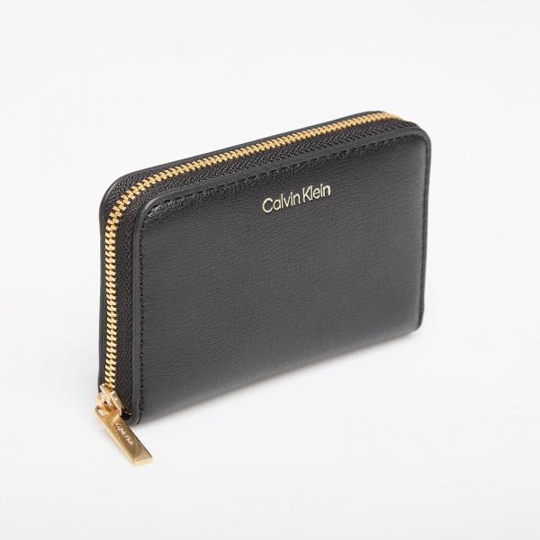 Peněženka Calvin Klein Foil Logo Medium Zip Around Black Universal